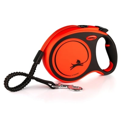 flexi Xtreme - лента, автоматичен повод за куче, цвят оранжев, различни размери