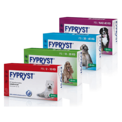 Fypryst Spot-on Dog - противопаразитни пипети за кучета, срещу кърлежи и бълхи, цена за кутия с 3 пипети