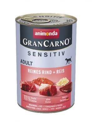 Gran Carno Sensitive консерва за кучета с чувствително храносмилане - с ориз, 800 г