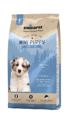Храна за кучета Chicopee Classic Nature Puppy Mini за мини породи с агне и ориз до 10 месеца, 2 кг