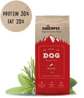 Храна за кучета Chicopee Pro Nature Line за активни, ловни, спортуващи, 20 кг