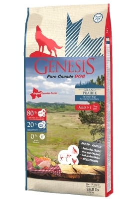 Храна за куче Genesis Grand Prairie Exotic - за капризни кучета, с биволско и пъдпъдък