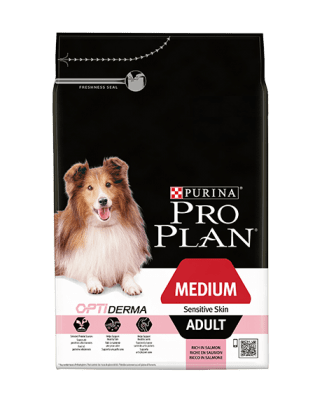 Purina Pro Plan Аdult Мedium Sensitive Skin  - за кучета над 12 месеца от средни породи, със сьомга