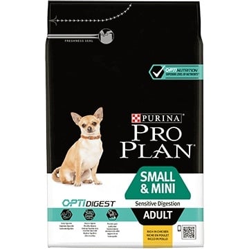 Purina Pro Plan Small&Mini Adult Sensitive Digestion - храна за кучета от дребни или мини породи с чувствителен стомах, на възраст над 1 година, с агнешко, 3 кг