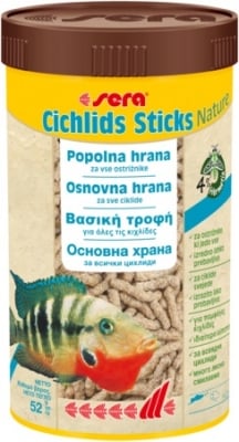Храна за рибки Сichlids Sticks Nature от Sera, Германия