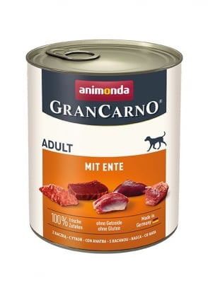 Gran Carno консерва за израснали кучета с патешко месо, 800г