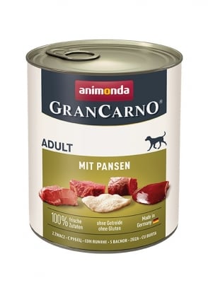 GranCarno консерва за кучета над 1 г. с говеждо шкембе, 800 г