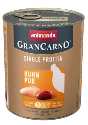 GranCarno Single Protein консерва за кучета, един източник на протеин, различни видове - 800 г