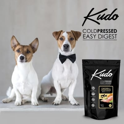 Kudo - студено пресована храна за кучета от дребни породи, 2 х 100 г