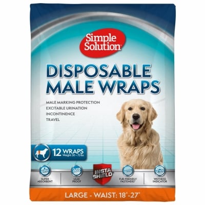 Памперси за мъжки кучета Simple Solution 12 бр, L (46-69 см), Брой