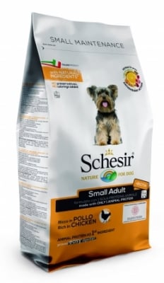 Schesir Small Adult Chicken - суха храна за кучета, с пилешко, за малки породи над 12 месеца, един източник на протеин, 2 кг