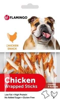 Лакомство за кучета Chick'n Snack - солети обвити с пилешко месо от Flamingo