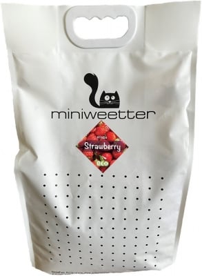 MiniWeetter - Биоразградима гранулирана натурална котешка тоалетна с аромат на ягода