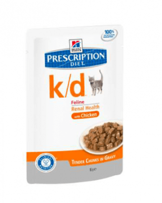 Пауч за котка PD HILLS Cat k/d с пиле при бъбрена недостатъчност, 85 гр