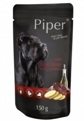 Piper Adult - Пауч за кучета, с телешки дроб и картофи, 150 г
