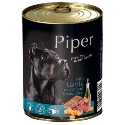 Piper Adult - консерва за кучета, с агнешко, морков и кафяв ориз, 800 г