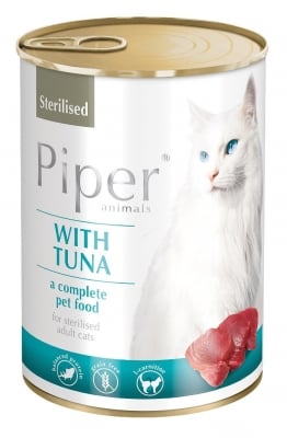 Piper Sterilized консерва за кастрирани котки - риба тон, 400 гр