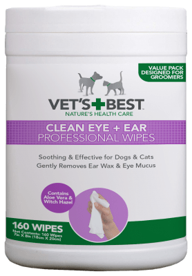 Vet&rsquo;s Best почистващи кърпички за очи и уши, подходящи за кучета и котки, 160 бр