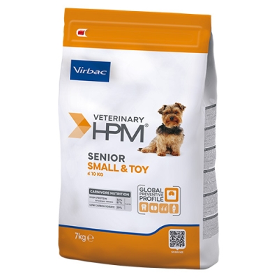 Virbac VETERINARY HPM Senior Dog Small & Toy - пълноценна суха профилактична храна, без топлинна обработка за кучета над 10 г, малки и мини породи