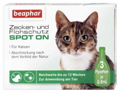 Репелентни капки за коте Beaphar Bio Spot On, 3 бр