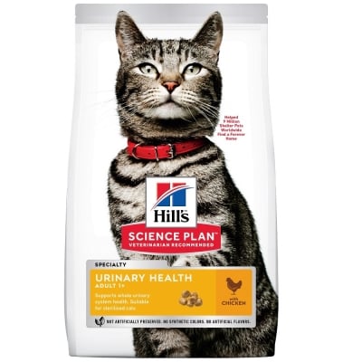 Hill's Science Plan Special Care Feline Adult Urinary Health - суха храна за котки над 1 г., за профилактика и поддържане на уринарния тракт, с пилешко