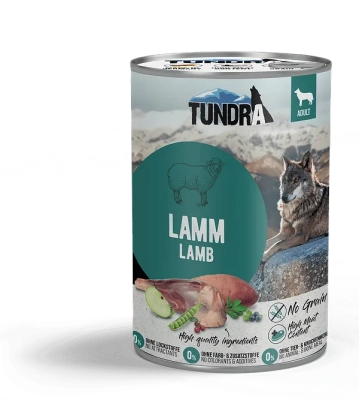 TUNDRA - консервирана храна за израснали кучета, вкус агнешко