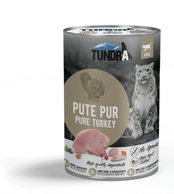 TUNDRA - консервирана храна за израснали котки, вкус: чисто пуешко месо
