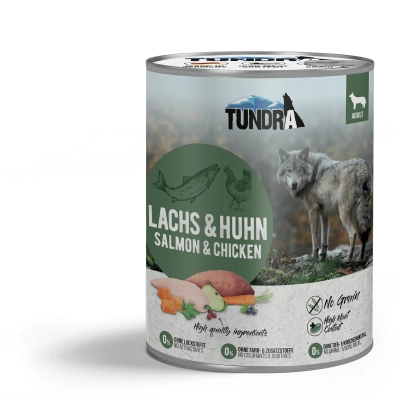 TUNDRA - консервирана храна за израснали кучета, вкус: сьомга и пилешко
