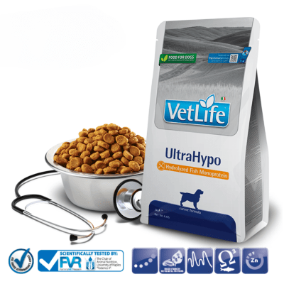 Vet Life UltraHypo Canine - лчечебна, хидролизирана храна за кучета с хранителни алергии