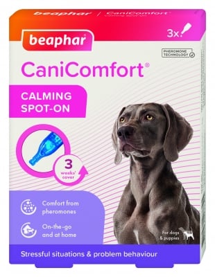 Успокояващи капки с феромони за кучета CaniComfort Calming Spot On, Beaphar