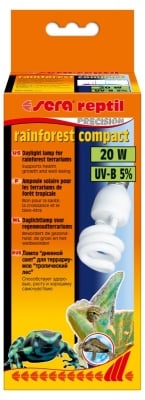 УВ лампа sera rainforest compact  20W - 5 % UVB лъчи - компактна