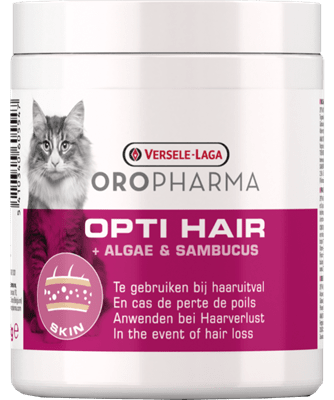 Versele-Laga Opti Hair Cat - хранителна добавка за котки за лъскава козина и здрава кожа, при обилен косопад и сърбеж, 130 г