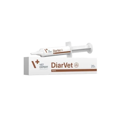 VetExpert DiarVet Paste – хранителна добавка под формата на паста за кучета и котки с упорита или тежка диария, 20 г