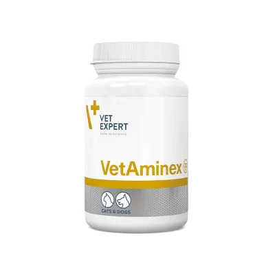 Vet Expert VetAminex Twist Off - хранителна добавка за кучета и котки, с богат комплекс от витамини и минерали, 60 капсули