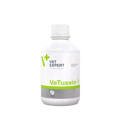 Vet Expert VeTussin - хранителна добавка за кучета, при кашлица и за подобряване на респираторната функция, 100 мл