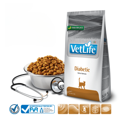 Vet Life Diabetic Feline - пълноценна лечебна храна за котки с диабет