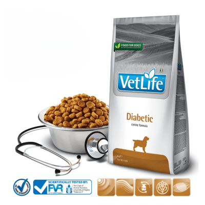 Vet Life Diabetic Canine - пълноценна лечебна храна за кучета с диабет