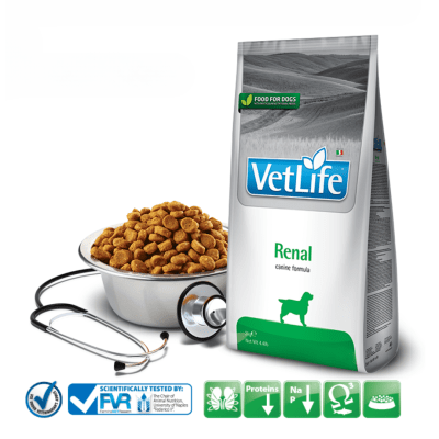 Vet Life Renal Canine - пълноценна лечебна храна за кучета с бъбречна недостатъчност