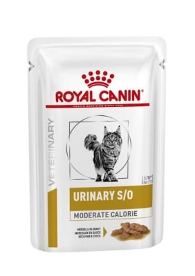 Royal Canin FELINE URINARY S/O MODERATE CALORIE - лечебна храна за котки, пауч при заболявания на уринарния тракт, 12х85 г