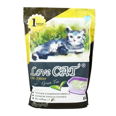 Love Cat Litter Котешка тоалетна ТОФУ, 6 литра - 2,5кг с аромат на зелен чай, Брой