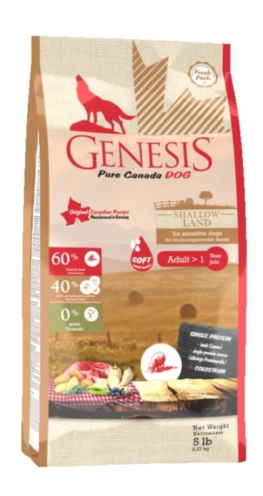 Храна за куче Genesis Pure Canada Shallow Land - моно протеин агне ...