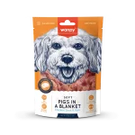 Wanpy Pigs - меки лакомства за кучета, сармички с пилешко, патешко и свинско, 100 г