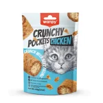 Wanpy Crunchy Pockets - лакомство за котки с пилешко, хрупкави хапки с кремообразен пълнеж, 60 г