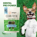 anipro Dental Pro Power меки дентални лакомства за кучета, мощна формула със спирулина и зелен чай, 84 г