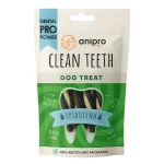 anipro Dental Pro Power дентални лакомства за кучета, усукани трицветни солети, мощна формула със спирулина и зелен чай, 84 г