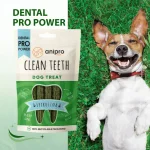anipro Dental Pro Power дентални лакомства за кучета под формата на пурички, мощна формула със спирулина и зелен чай, 84 г