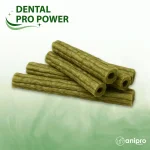 anipro Dental Pro Power дентални лакомства за кучета под формата на пурички, мощна формула със спирулина и зелен чай, 84 г