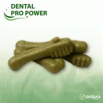 anipro Dental Pro Power дентални лакомства за кучета, под формата на дентални четки, мощна формула със спирулина и зелен чай, 84 г