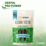 anipro Dental Pro Power дентални лакомства за кучета, във формата на фузили, мощна формула със спирулина и зелен чай, 84 г