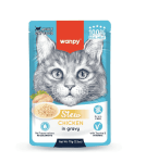 Wanpy Stew in gravy - пауч за котки, ароматно стю с месо в сос, различни вкусове, 10х70 г